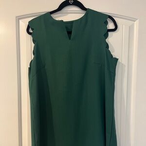 Emerald Green Scalloped Edge Dress